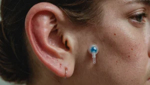 trou d'oreille infecté