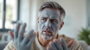 argent colloidal peau bleue