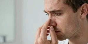 une seule narine bouchée